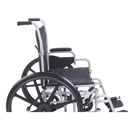 Drive Medical TR20 Poly Fly Light Weight Transport Chair Wheelchair with Swing away Footrests, 20" Seat